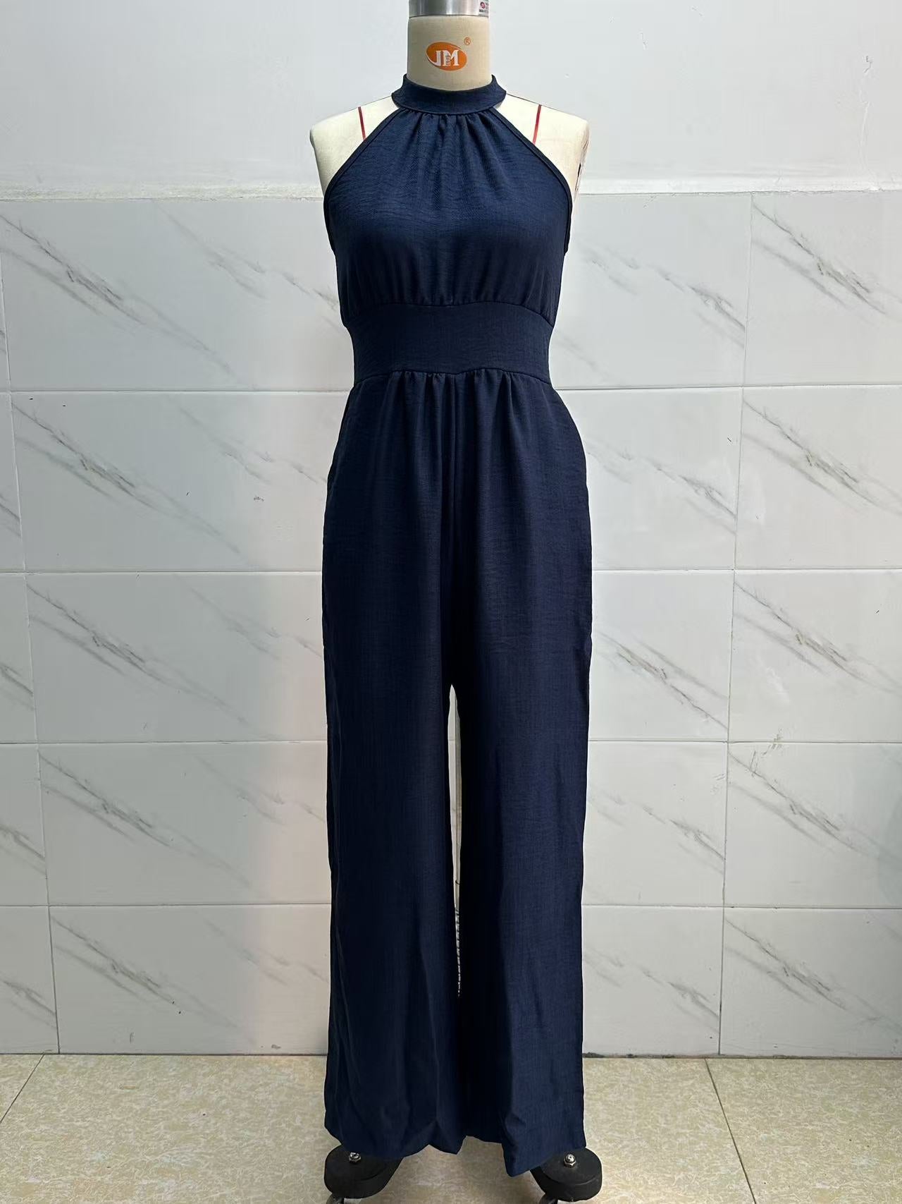 Women's Halter Wide Leg Jumpsuit