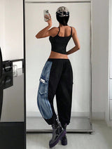 Women's Patchwork Cargo Jogger Pants