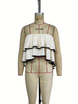 Women's Strapless Layered Ruffle Top