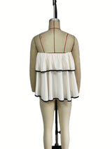 Women's Strapless Layered Ruffle Top