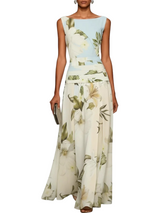 Women's Floral Print Sleeveless Maxi Dress