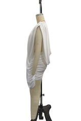 Women's Plunge Neck Ruched Mini Dress