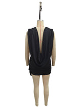 Women's Plunge Neck Ruched Mini Dress