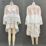 Women's Printed Flare Sleeve Blouse