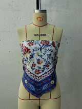 Women's Printed Strapless Handkerchief Top