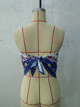 Women's Printed Strapless Handkerchief Top