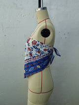 Women's Printed Strapless Handkerchief Top