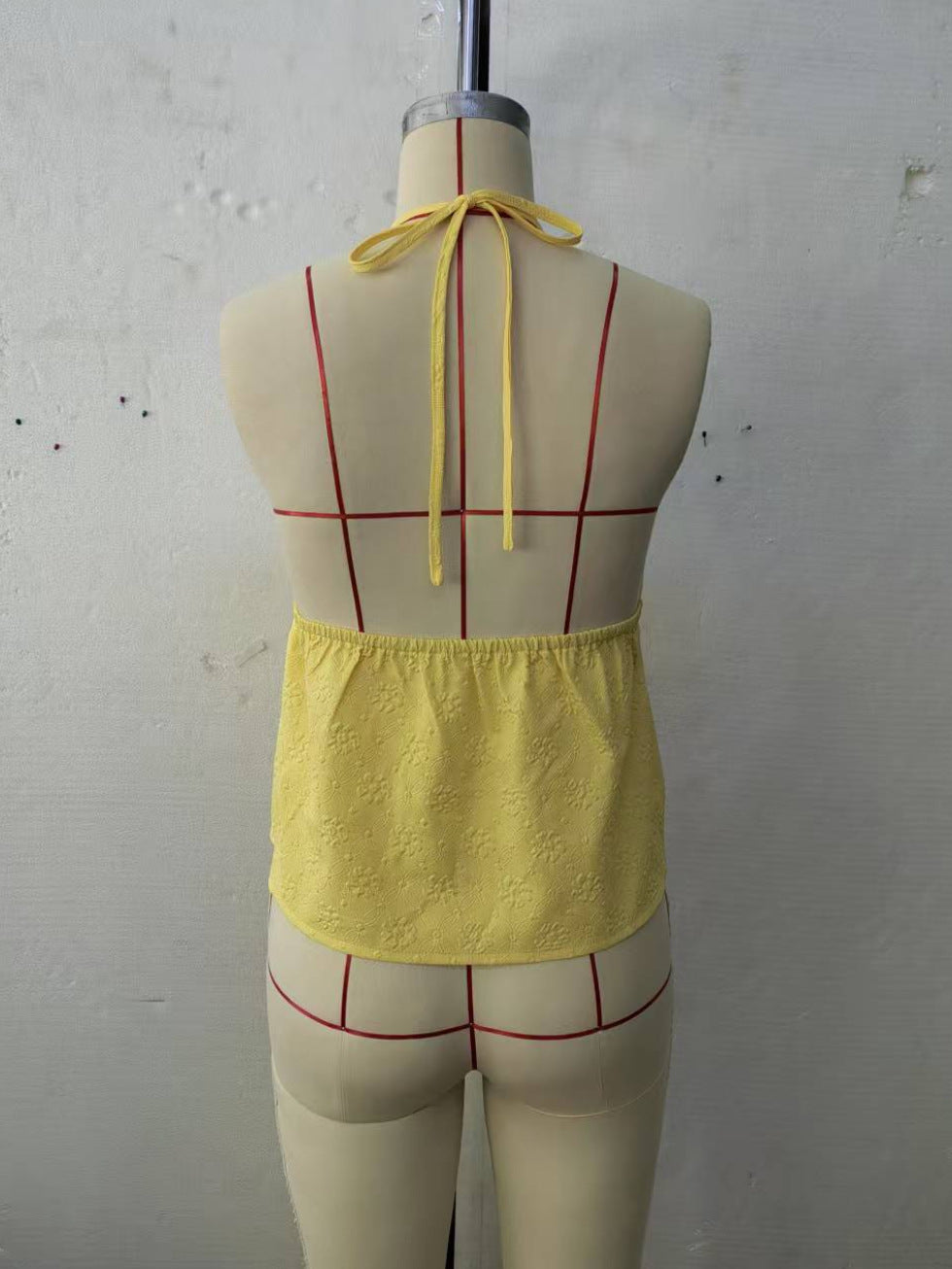 Women's Halter Tie Front Peplum Top