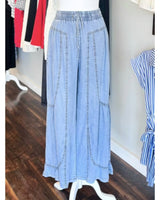 Women's Drawstring Wide Leg Pants