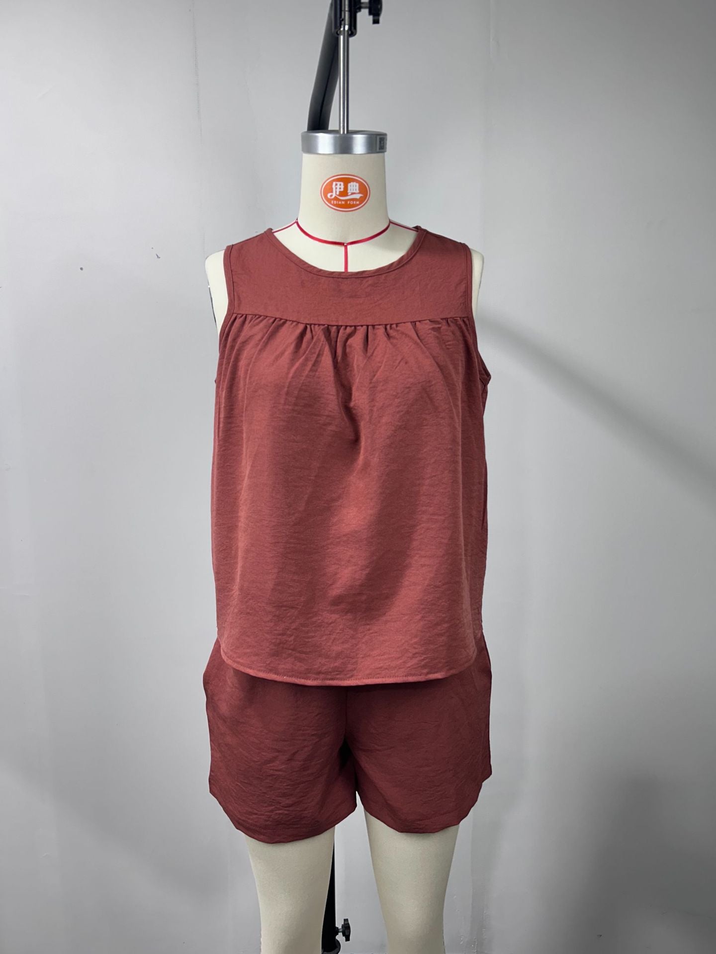 Women's Sleeveless Top & Shorts Set