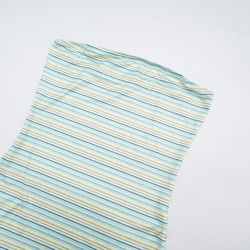 Women's Strapless Striped Mini Dress