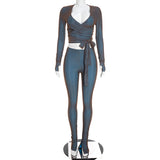 Women's Wrap Top & Leggings Set