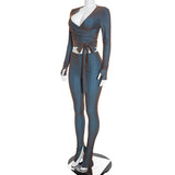 Women's Wrap Top & Leggings Set