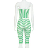 Women's Strapless Top & Capri Set
