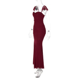 Women's Ruched Mermaid Maxi Dress