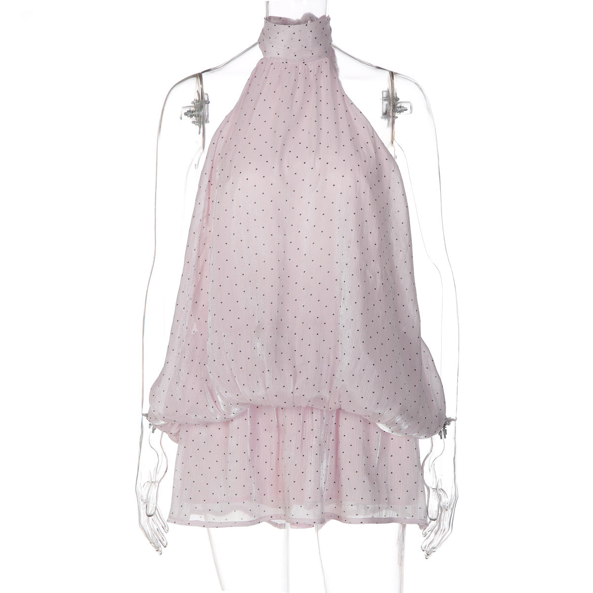 Women's Halter Pleated Mini Dress