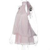Women's Halter Pleated Mini Dress