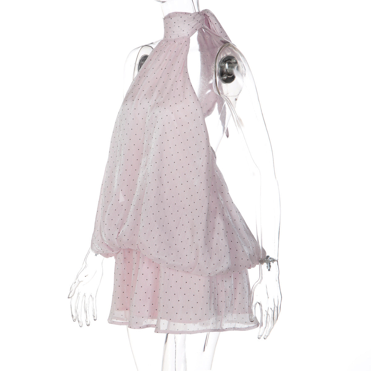 Women's Halter Pleated Mini Dress