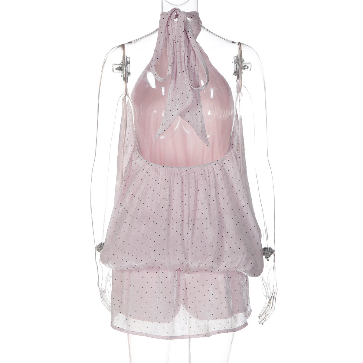 Women's Halter Pleated Mini Dress