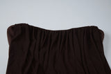 Women's Draped Strapless Maxi Dress