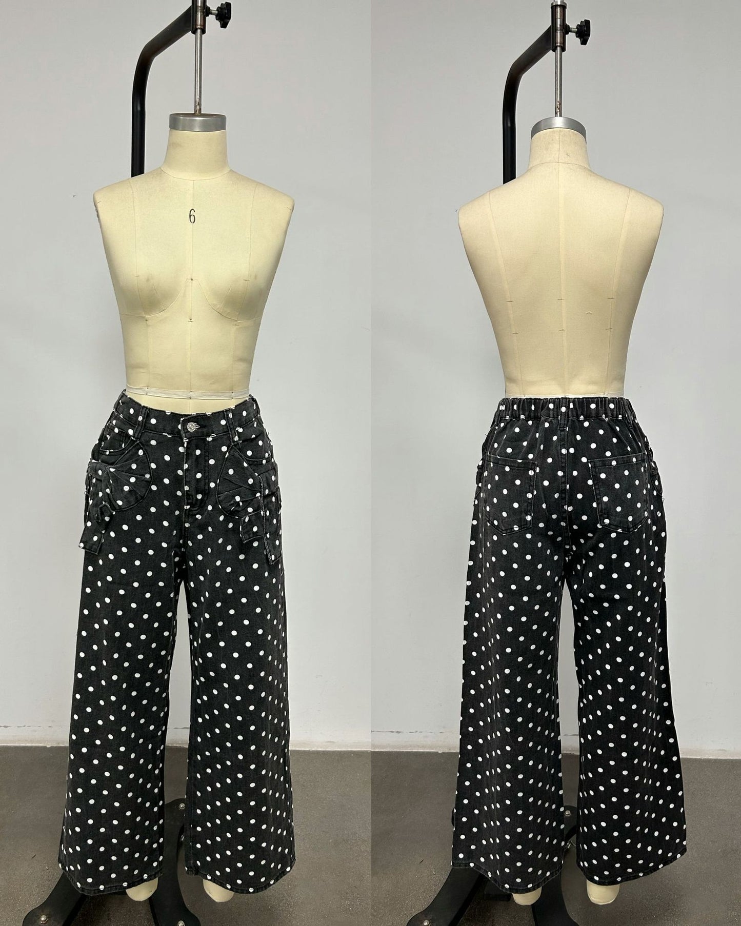 Women's Printed Polyester Wide Leg Pants