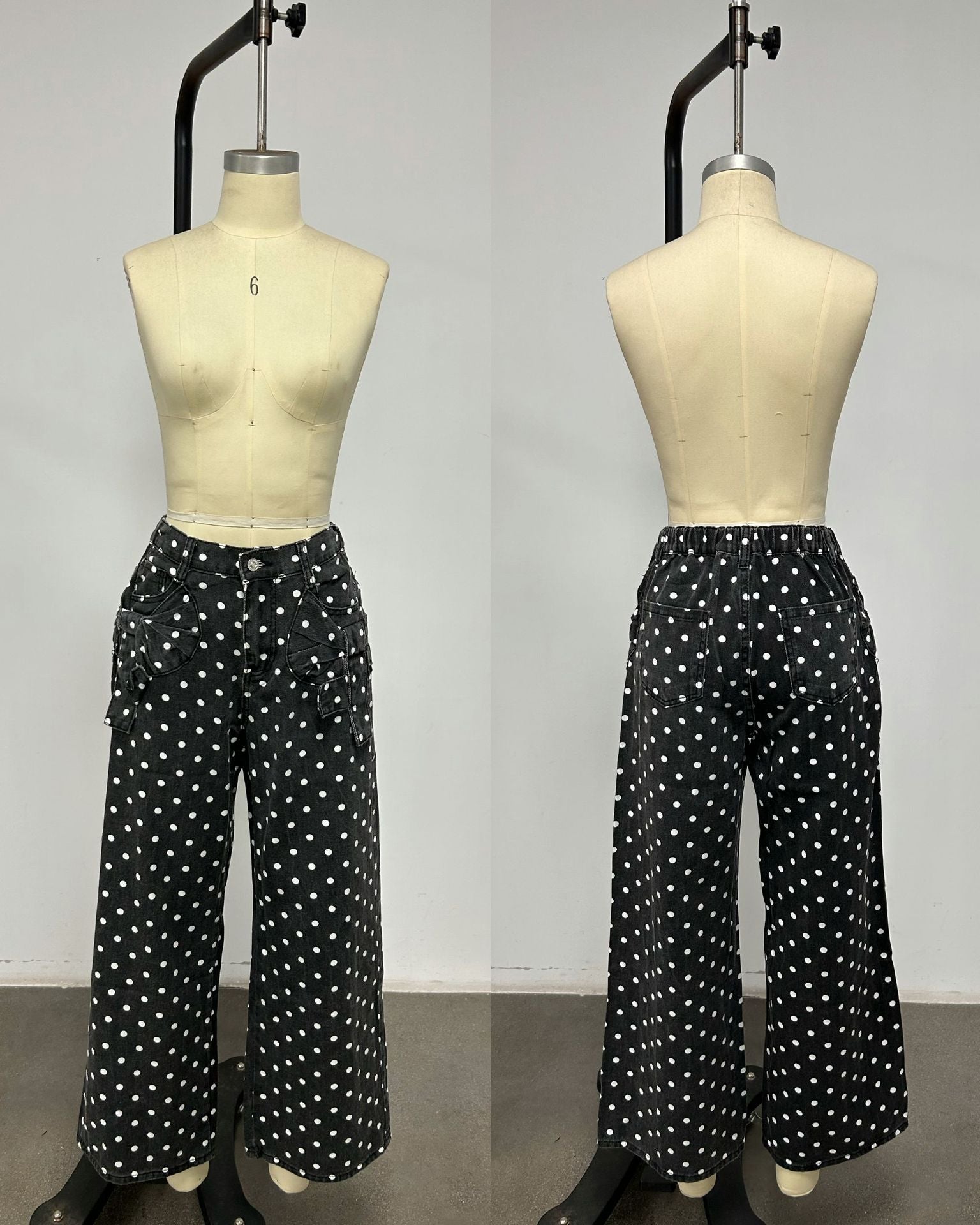 Women's Printed Polyester Wide Leg Pants