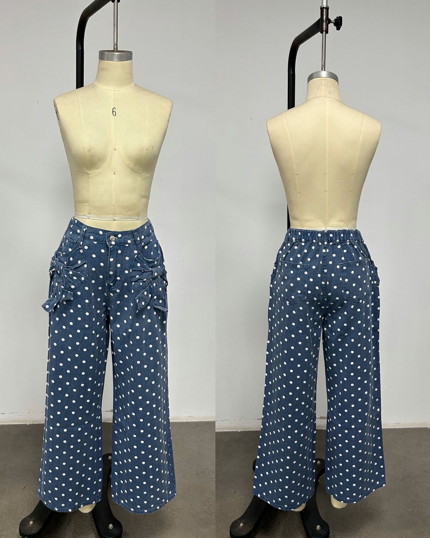 Women's Printed Polyester Wide Leg Pants