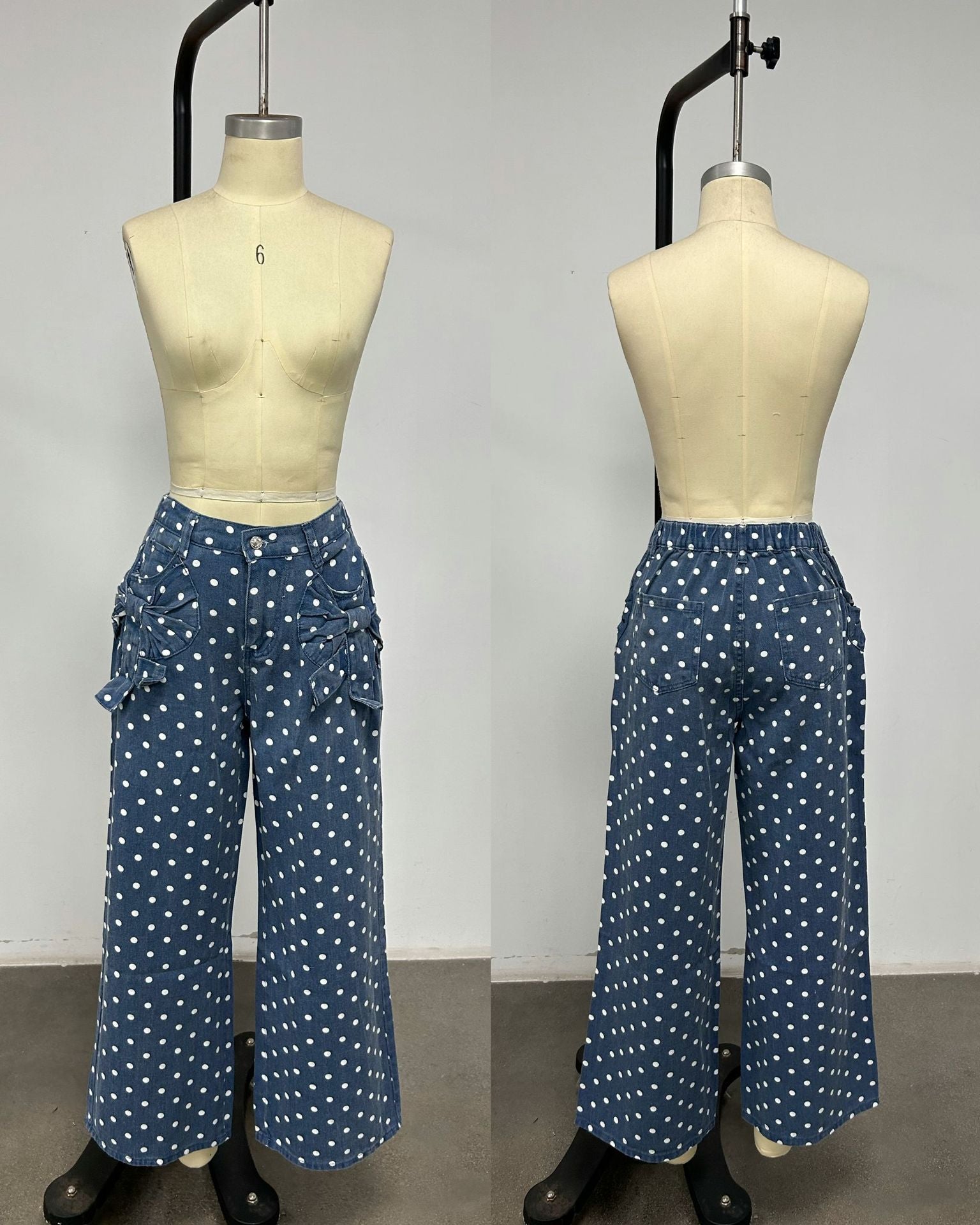 Women's Printed Polyester Wide Leg Pants