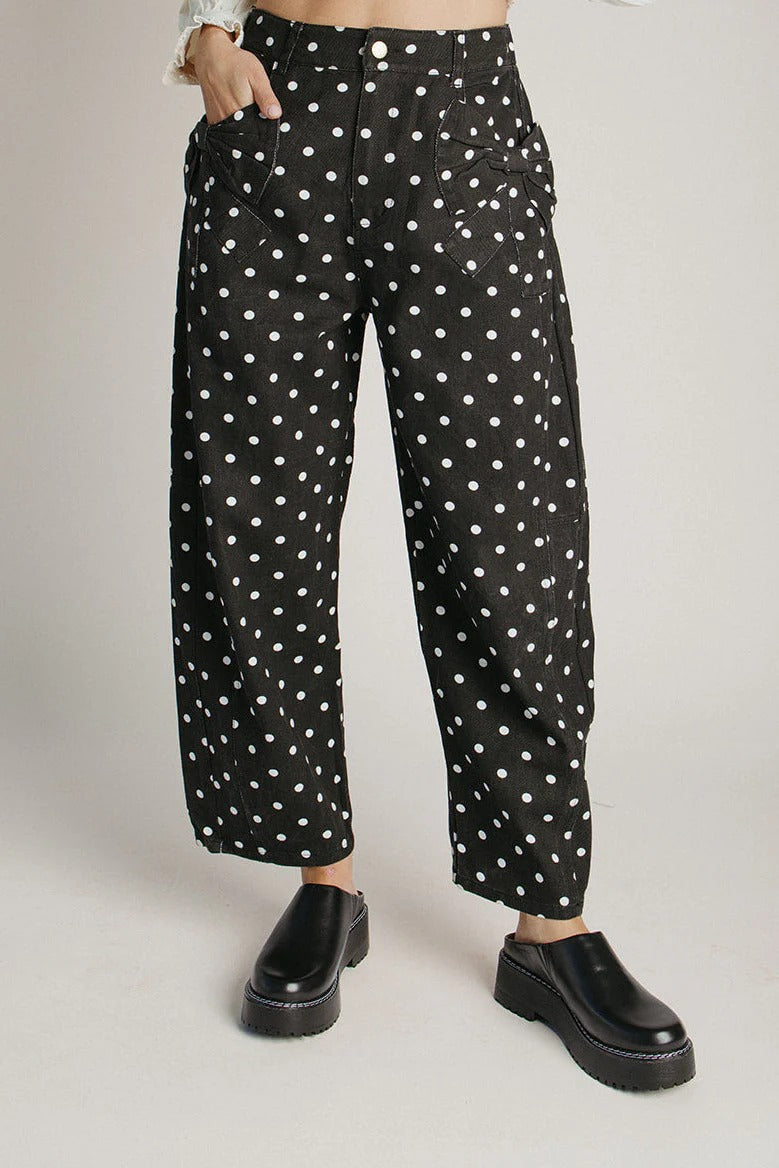 Women's Printed Polyester Wide Leg Pants