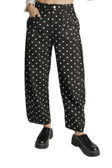 Women's Printed Polyester Wide Leg Pants