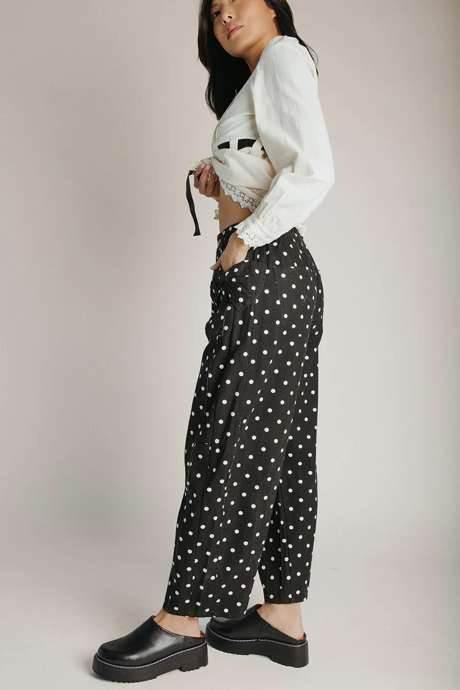 Women's Printed Polyester Wide Leg Pants