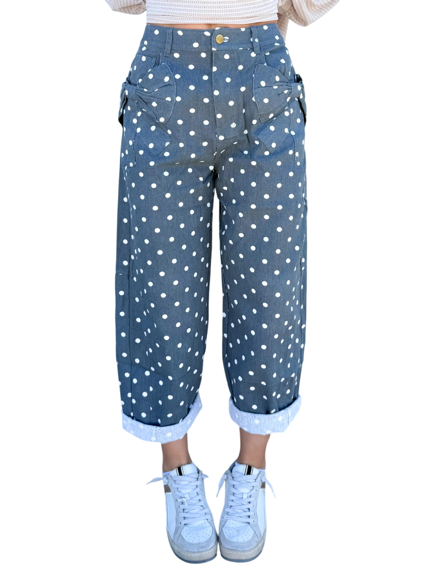 Women's Printed Polyester Wide Leg Pants