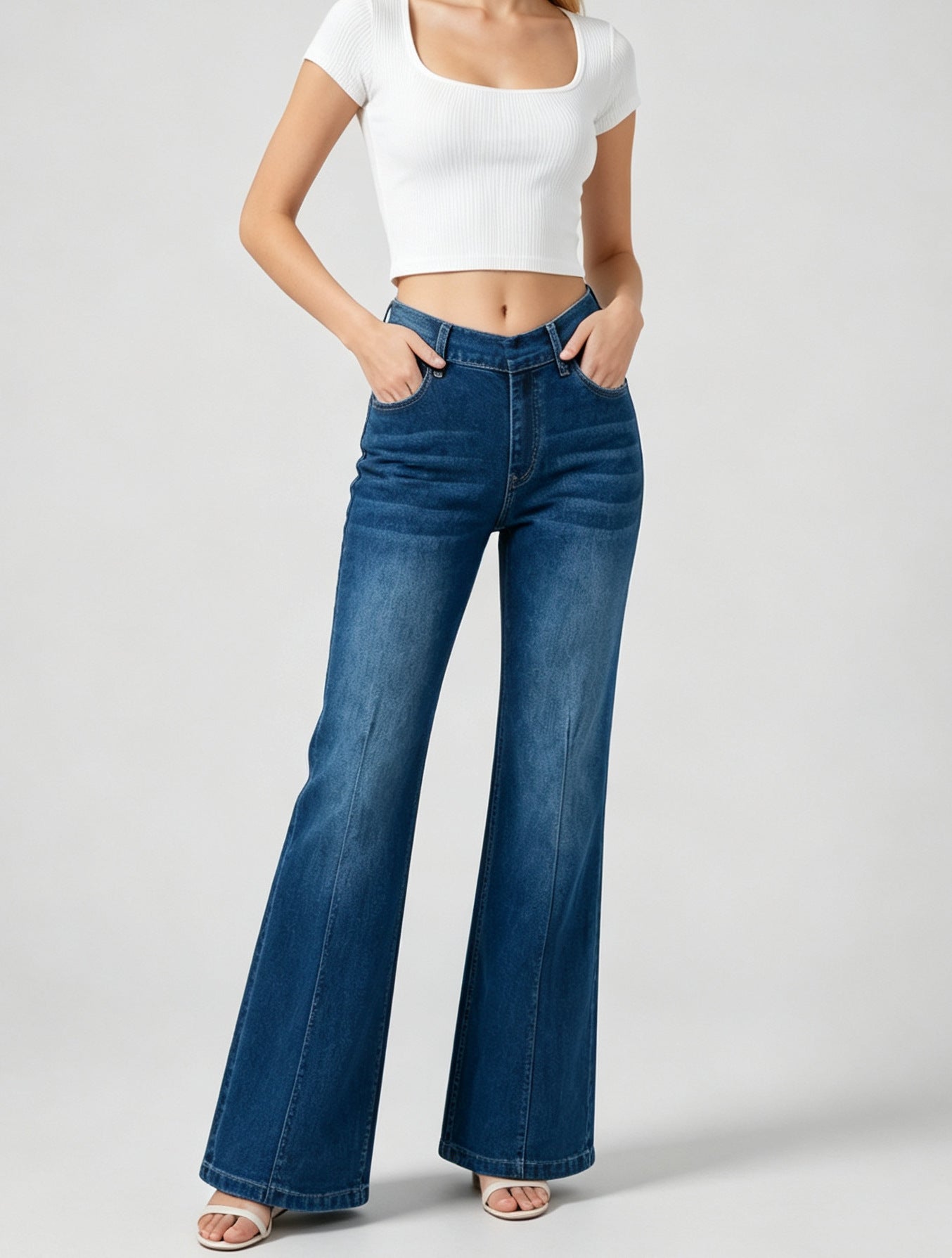 Women's High Waist Wide Leg Jeans