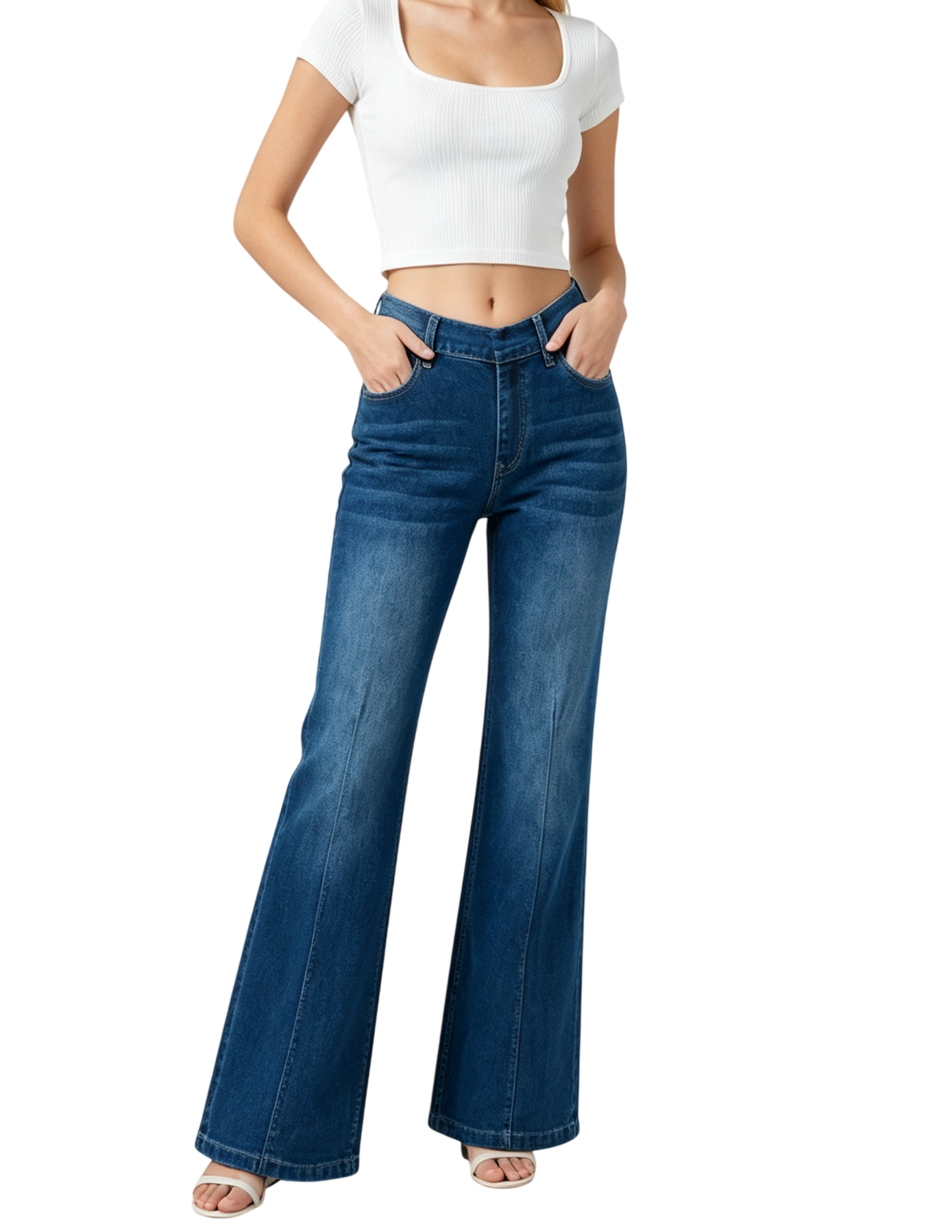 Women's High Waist Wide Leg Jeans