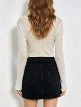 Women's High Waist Denim Mini Skirt