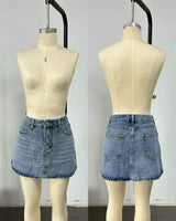 Women's High Waist Denim Mini Skirt