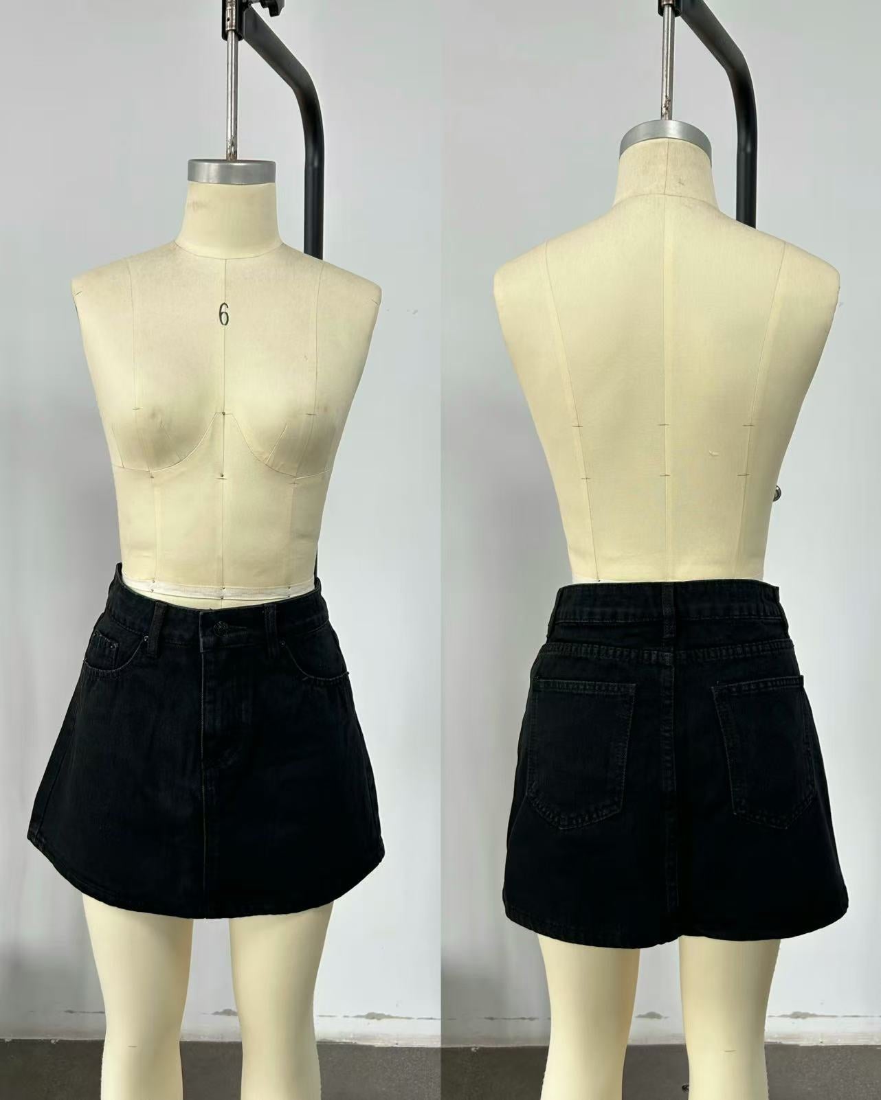 Women's High Waist Denim Mini Skirt