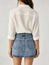 Women's High Waist Denim Mini Skirt