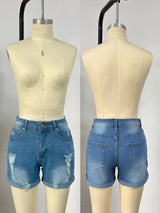 Women's Distressed Denim Shorts