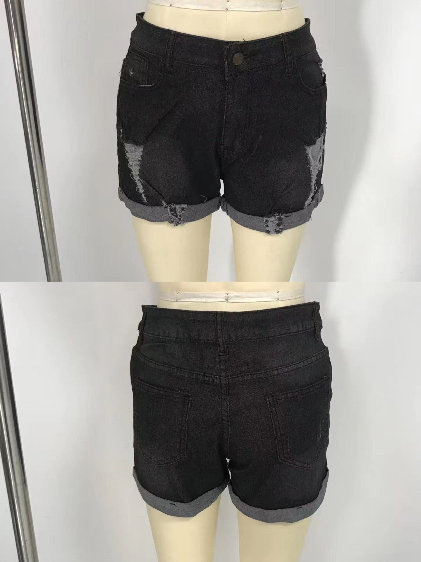 Women's Distressed Denim Shorts