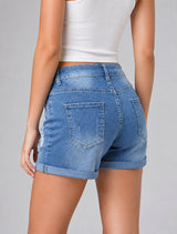 Women's Distressed Denim Shorts