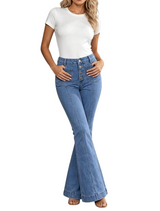 Women's High Waist Flare Jeans
