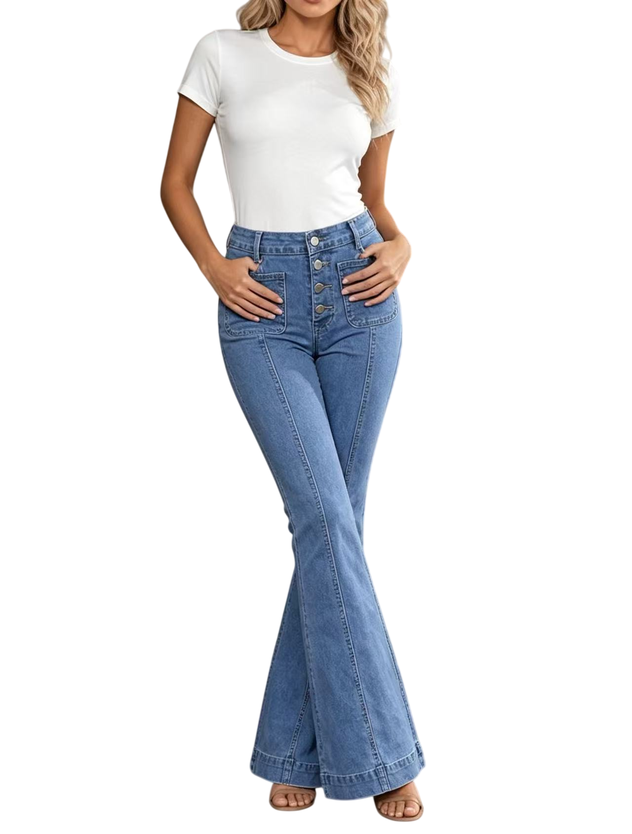 Women's High Waist Flare Jeans