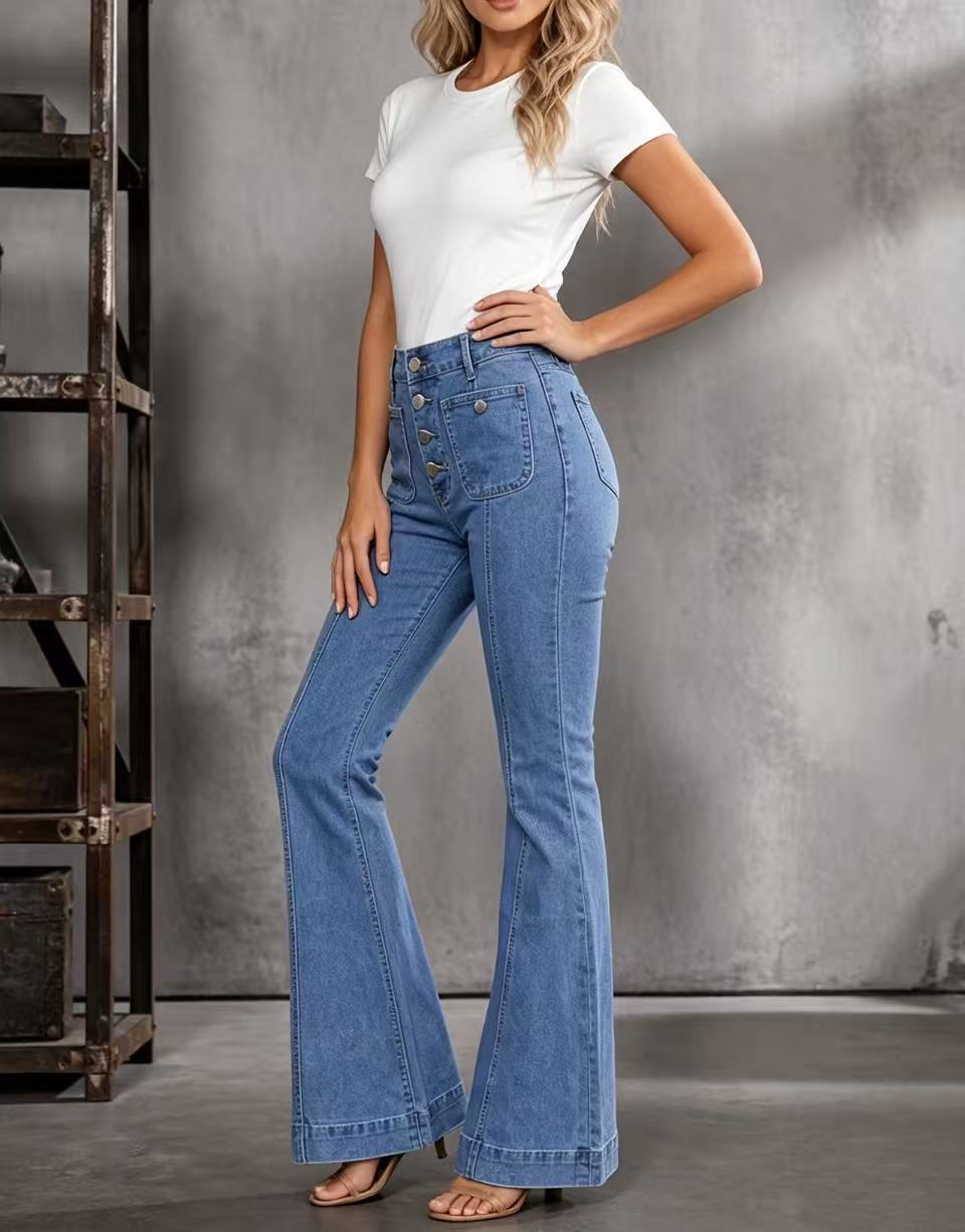 Women's High Waist Flare Jeans