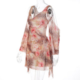 Women's Floral Print Mini Dress