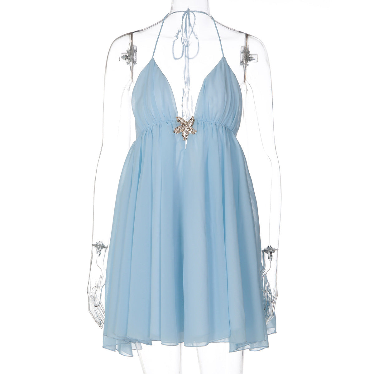 Women's Halter Flare Mini Dress