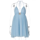 Women's Halter Flare Mini Dress