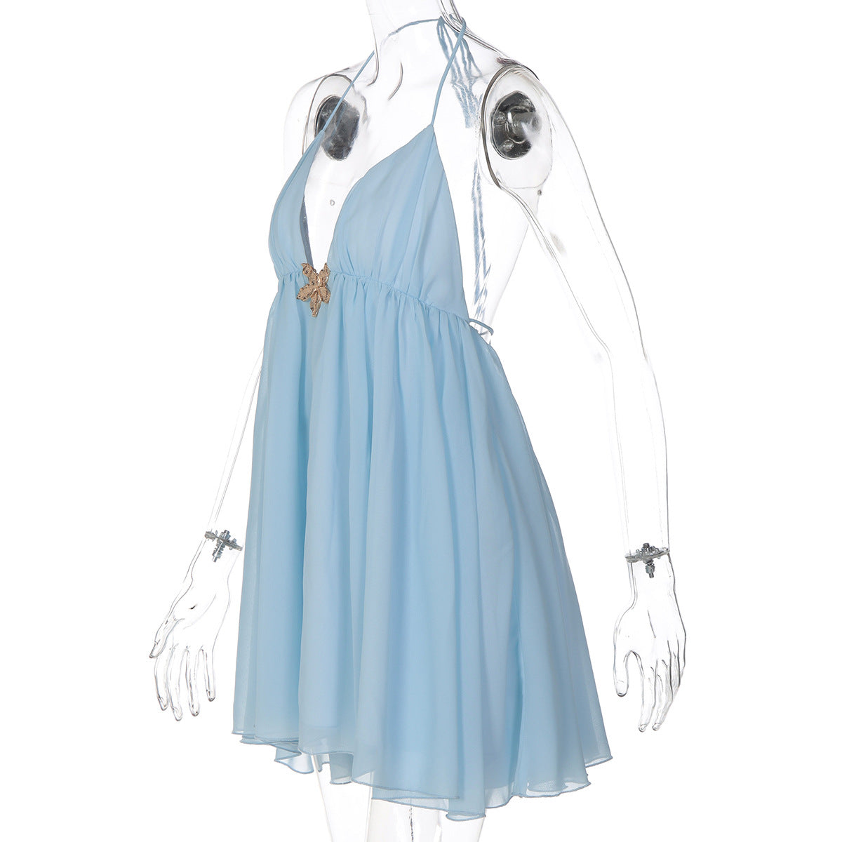 Women's Halter Flare Mini Dress