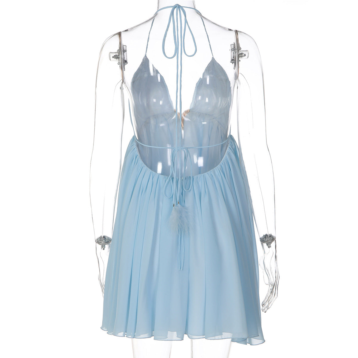 Women's Halter Flare Mini Dress