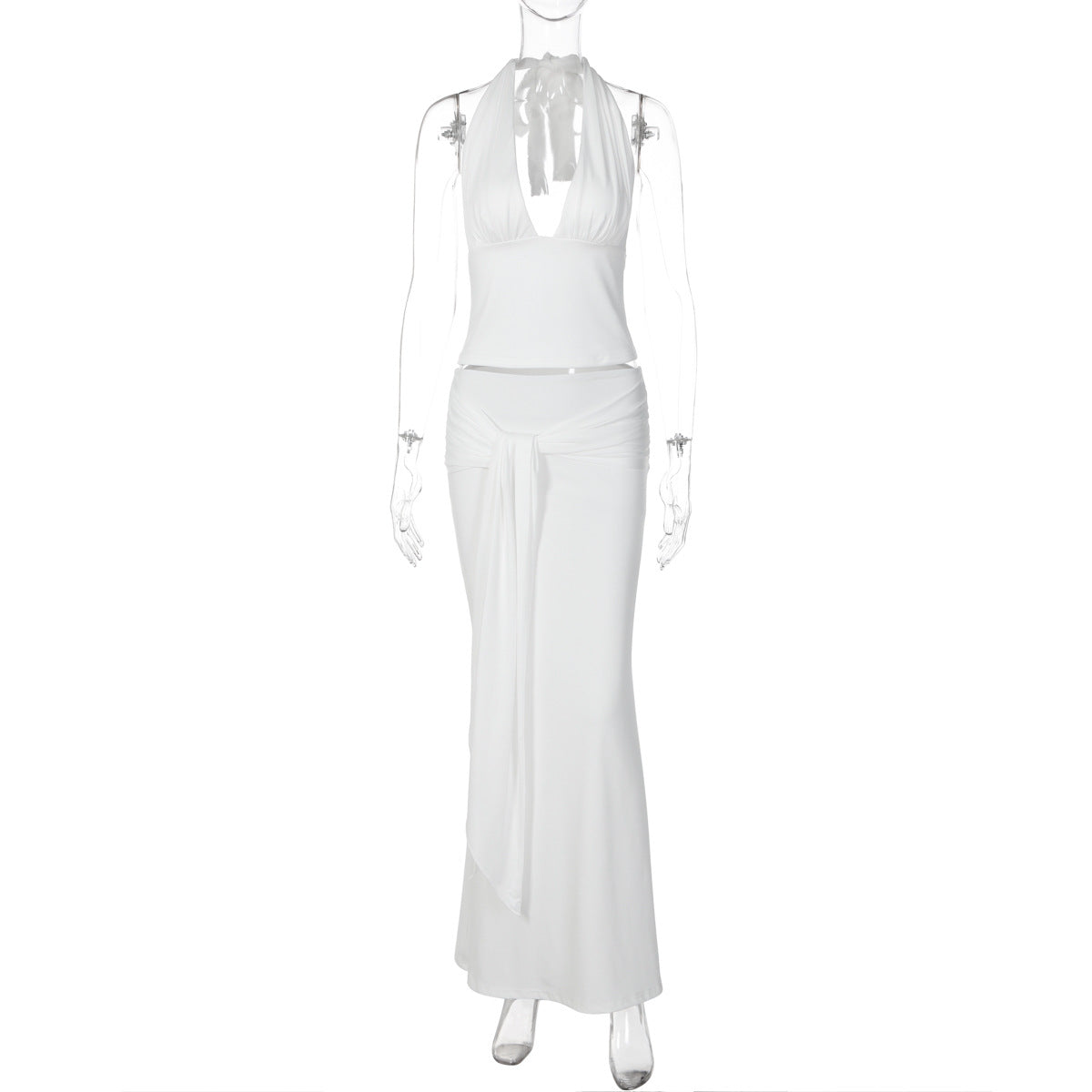 Women's Halter Neck Maxi Dress Set